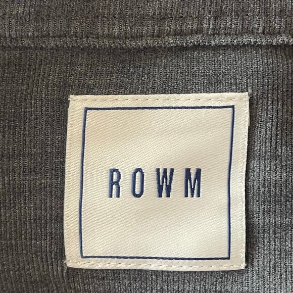 Rowm Charcoal Gray Fine Wale Corduroy Button Down Shirt Mens Size XXL - Picture 6 of 9